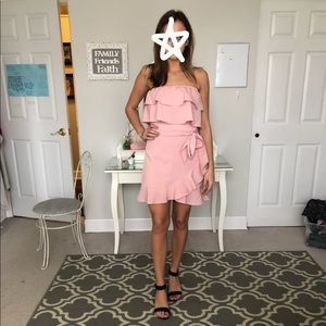 Blush Pink Strapless Dress